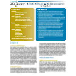 Genealogy at a Glance: Genetic Genealogy Basics. Second Edition