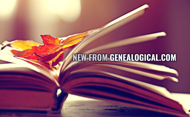 New Genealogy Books November 2019