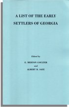 A List of the Early Settlers of Georgia