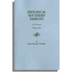 Historical Southern Families. Volume III