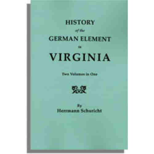 History of the German Element in Virginia