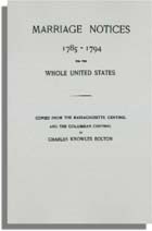 Marriage Notices, 1785-1794