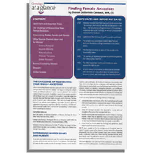 Genealogy at a Glance: Finding Female Ancestors